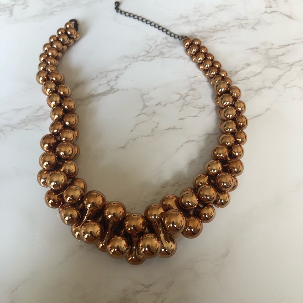Beaded rose gold necklace